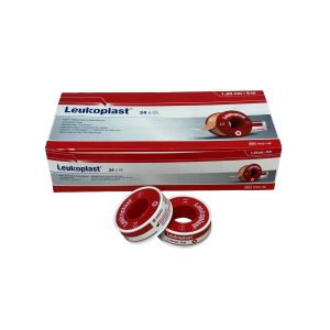 Leukoplast hechtpleister op klem, 1,25 cm x 5 m, 24 stuks