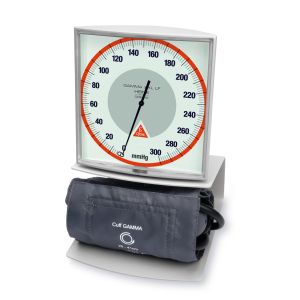 HEINE GAMMA XXL LF-T bureau aneroïde bloeddrukmeter compleet met volwassen manchet (14 × 58 cm) en niet-spiraal insufflatieslang