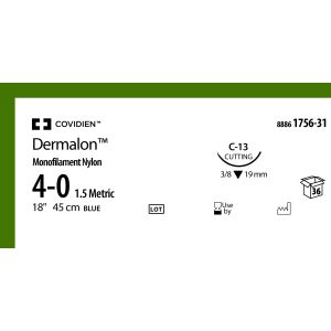 Dermalon blauw 4-0, C-13, 88861756-31, 36 stuks