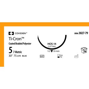 Ti-Cron blauw 5-0, HOS-14, 88863027-79, 36 stuks