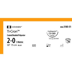 Ti-Cron blauw 2-0, CV-305, 88863185-51, 36 stuks