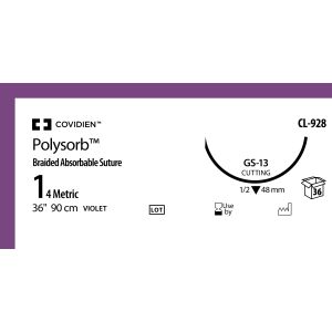 Polysorb violet 1-0, GS-13, CL-928, 36 stuks