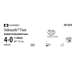 Velosorb fast ongekleurd 4-0, CV-23, CV-1214, 36 stuks