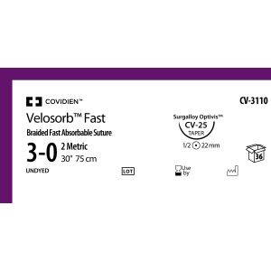 Velosorb fast ongekleurd 3-0, CV-25 OPTIVIS, CV-3110, 36 st.