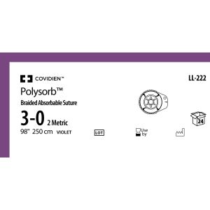 Polysorb violet 3-0, LL-222, 24 stuks