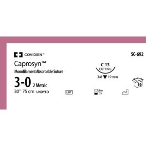 Caprosyn ongekleurd 3-0, C-13, SC-692, 36 stuks