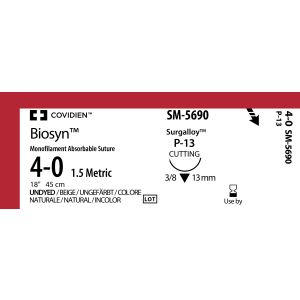 Biosyn ongekleurd 4-0, P-13, SM-5690, 12 stuks