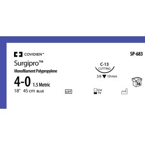 Surgipro blauw 4-0, C-13, SP-683, 36 stuks