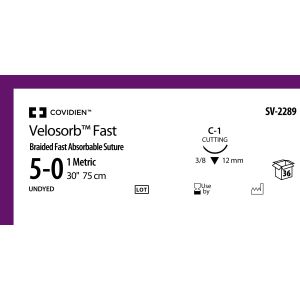 Velosorb fast ongekleurd 5-0, C-1, SV-2289, 36 stuks