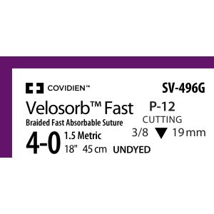 Velosorb fast ongekleurd 4-0, P-12, SV-496G, 12 stuks