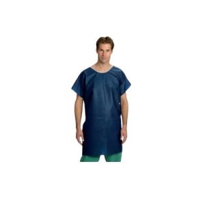 Mölnlycke BARRIER Basic patiëntenhemd korte mouw, blauw, 120 stuks