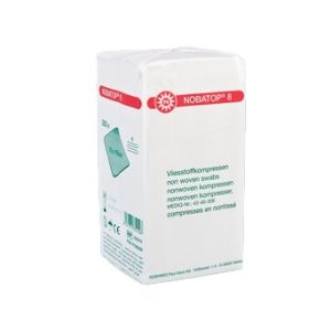 Nobatop 8 non-woven kompres 4-laags niet steriel 10 x 10 cm, 200 stuks