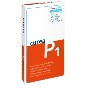 Curea P1 superabsorberend wondverband 10 x 20 cm steriel, 10 stuks