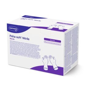 Peha-soft nitrile handschoenen blauw steriel M, 100 stuks