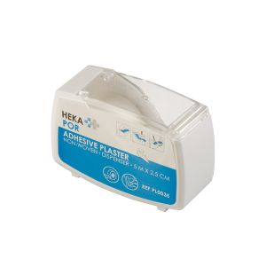HEKA Por nonwoven hechtpleister dispenser 5 m x 2,5 cm niet steriel, 6 DP