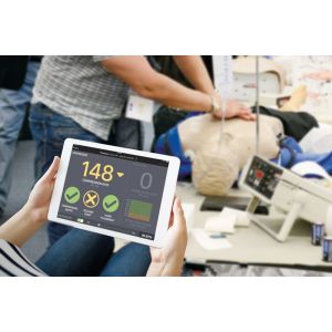 CPR Metrix-bedieningskast en iPad CRISIS/CPARLENE-oefenpop