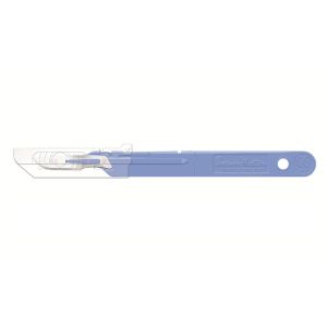 Swann Morton safety scalpel met intrekbare beschermkap, wegwerp, RVS, nr. 10