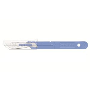 Swann Morton safety scalpel met intrekbare beschermkap, wegwerp, RVS, nr. 22, bulkverpakking, niet-steriel