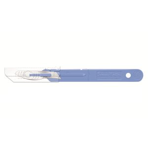 Swann Morton safety scalpel met intrekbare beschermkap, wegwerp, RVS, nr. 23, bulkverpakking, niet-steriel