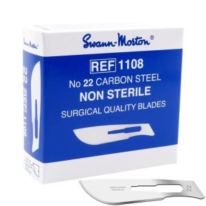 Swann Morton scalpelmesjes carbon, niet steriel, nr. 22