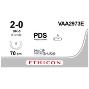 PDSII violet 2-0, UR-5 naald, VAA2973E, 24 stuks