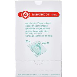 Nobatricot Plus vingerverband steriel, medium, 20 stuks