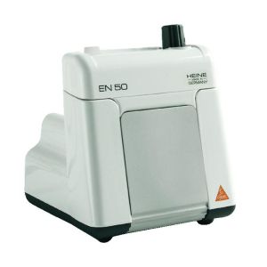 HEINE EN 50 wand-/tafeltransformator 6 V met rheostaat-bedieningsmodule, 90 graden hoekadapter, verlengsnoer 2 m en instrumenthouder