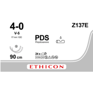 PDSII violet 4-0, V-5 naald, Z137E, 24 stuks