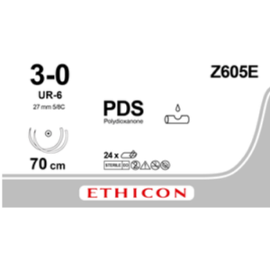 PDSII violet 3-0, UR-6 naald, Z605E, 24 stuks