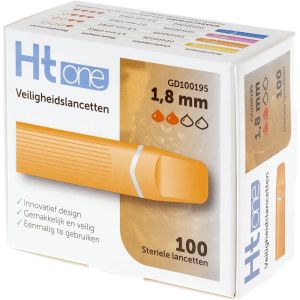 HT One veiligheidslancetten 1,8 mm oranje, 100 stuks