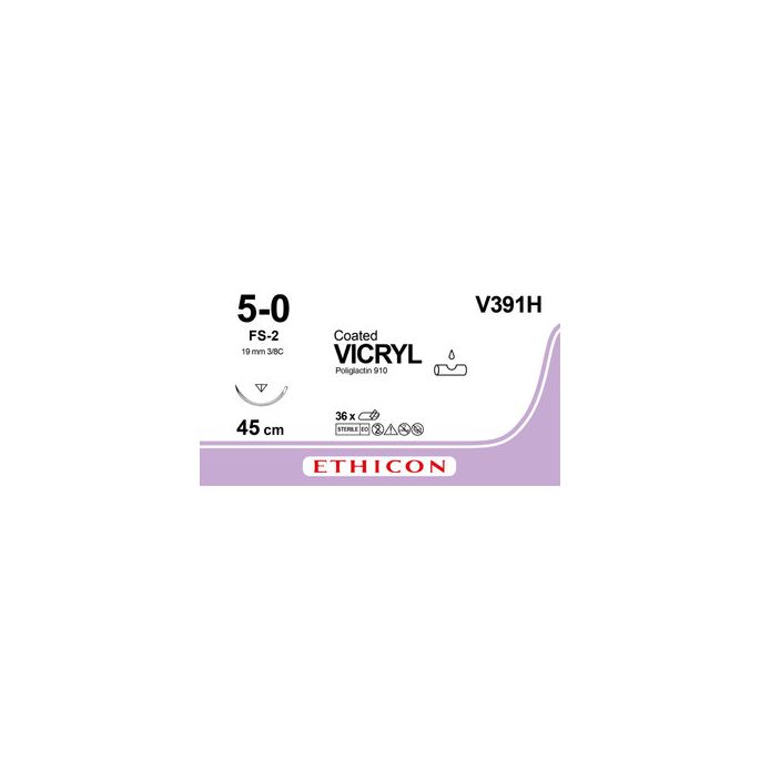 Vicryl 5-0 V391H FS-2, 36 stuks