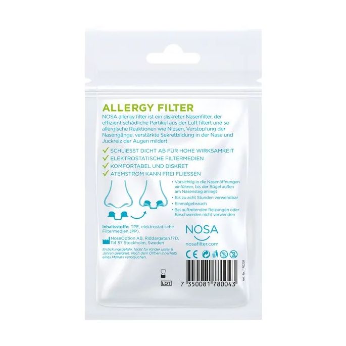 Nosa Allergie Neusfilter L, 7 stuks