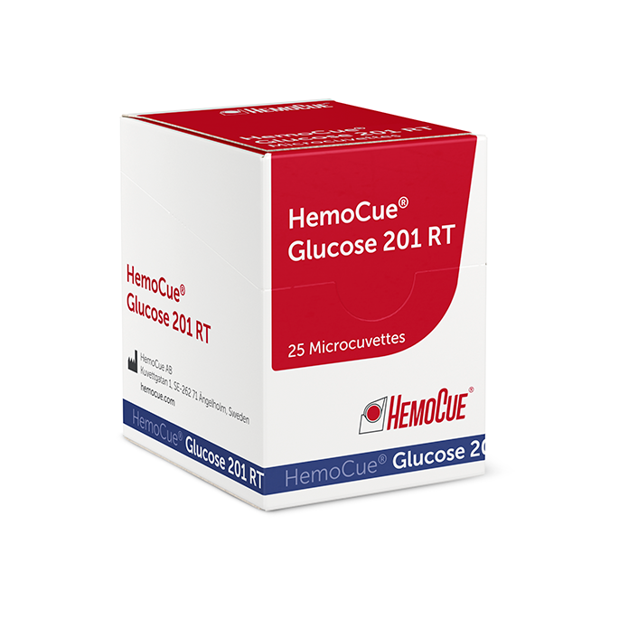 Hemocue 201 RT glucose, 25 microcuvetten