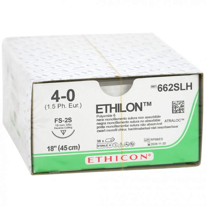 Ethilon zwart 4-0, FS-2S naald, 662SLH, 36 stuks