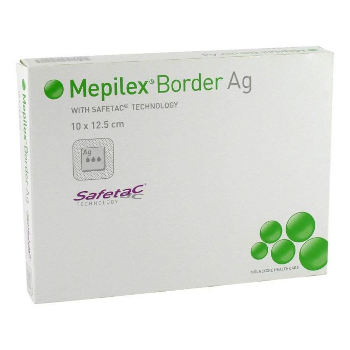 Mepilex Border AG schuimverband 10 x 12,5 cm, 5 x 1 stuk