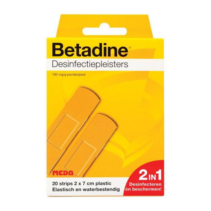 Betadine Desinfectiepleisters 2 x 7 cm, 20 stuks