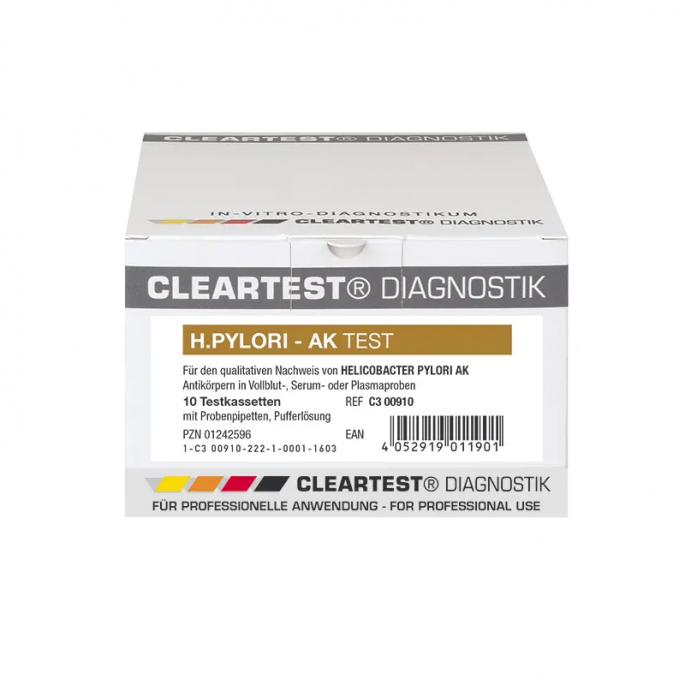 Cleartest Helicobacter Pylori AK, 10 stuks