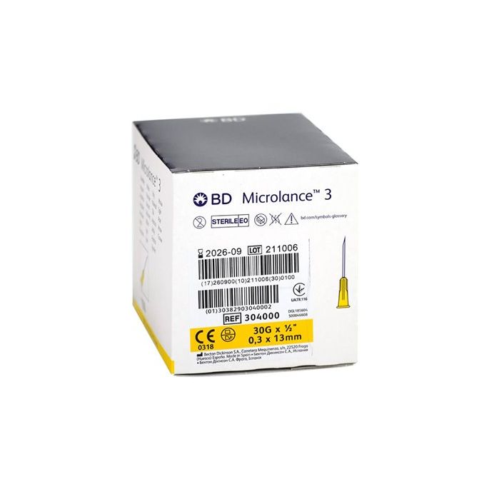 BD Microlance 3 Geel 30G, 0,3 x 13 mm, 100 stuks