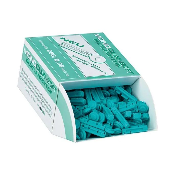 Monoclix Soft lancetten, 28G, 200 stuks
