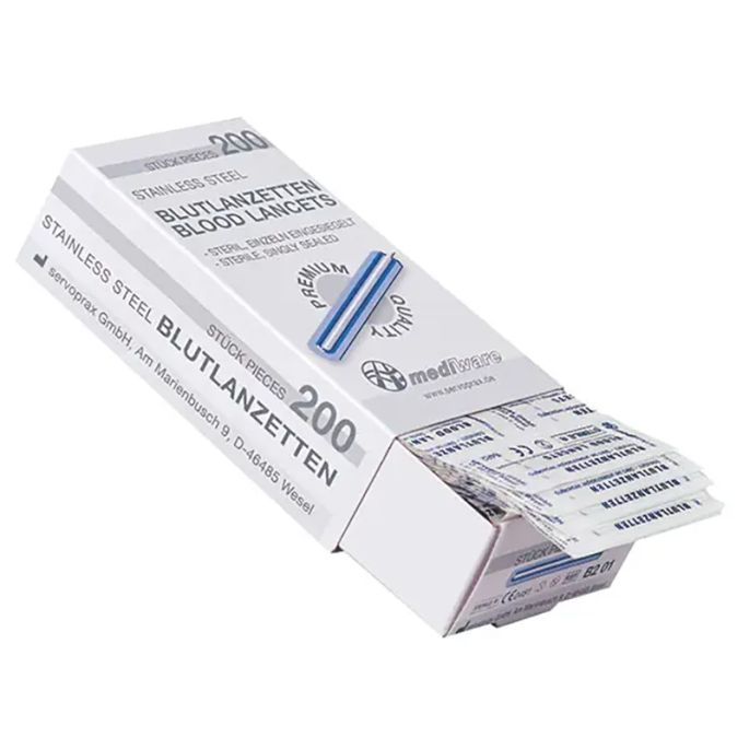 Mediware Premium bloedlancetten, 200 stuks