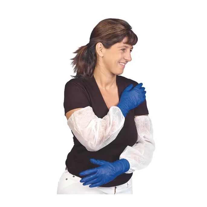 Mouwen beschermers non-woven, blauw, 100 stuks