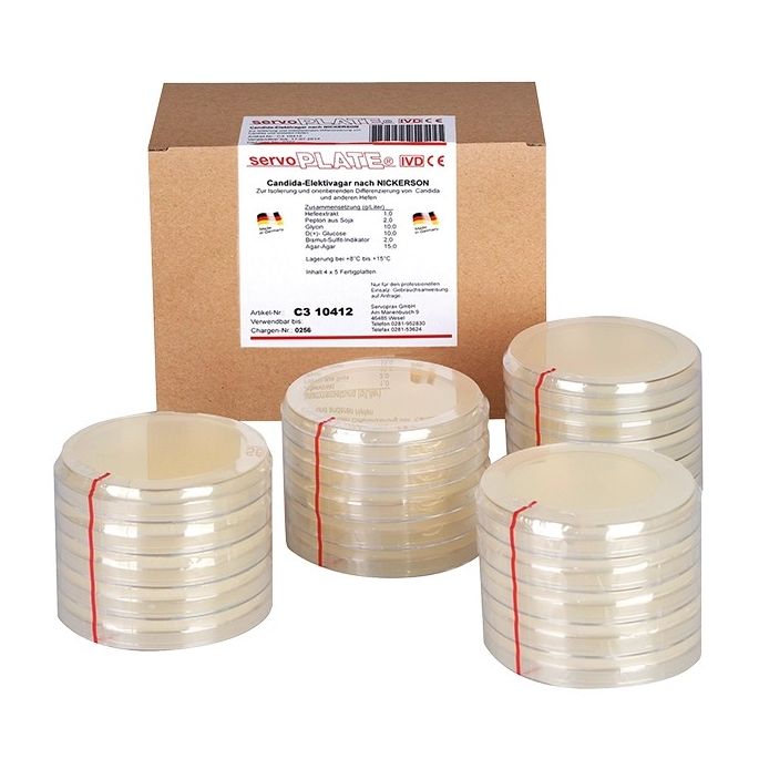 Servoplate voedingsbodem Sabouraud 2% glucose-agar