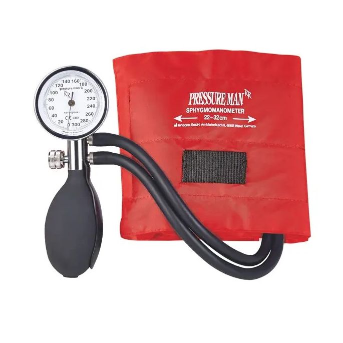 Pressure Man II Chrome Line bloeddrukmeter met grijs manchet