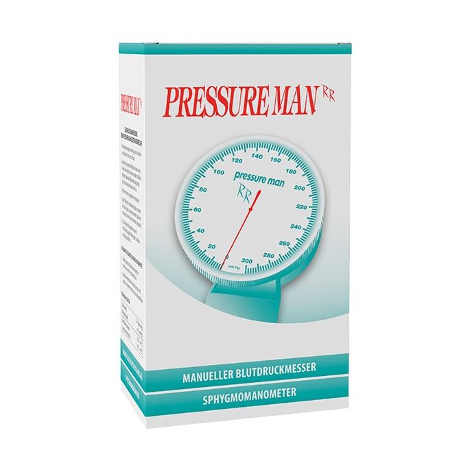 Pressure Man II Chrome-Line bloeddrukmeterset met groene klittenbandmanchet en stethoscoop
