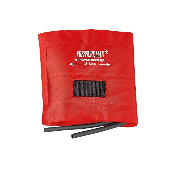 Pressure Man II Chrome-Line bloeddrukmeter met grijze klittenbandmanchet