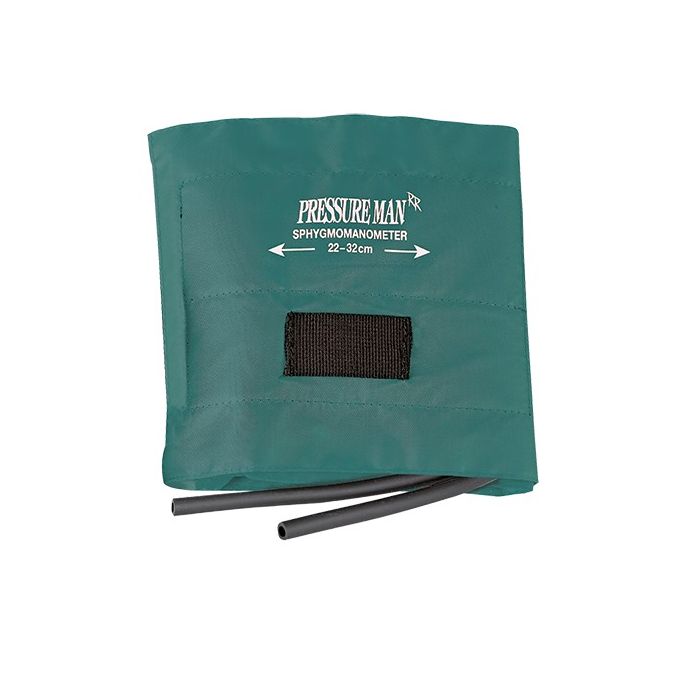 Pressure Man II Chrome-Line bloeddrukmeter met grijze klittenbandmanchet