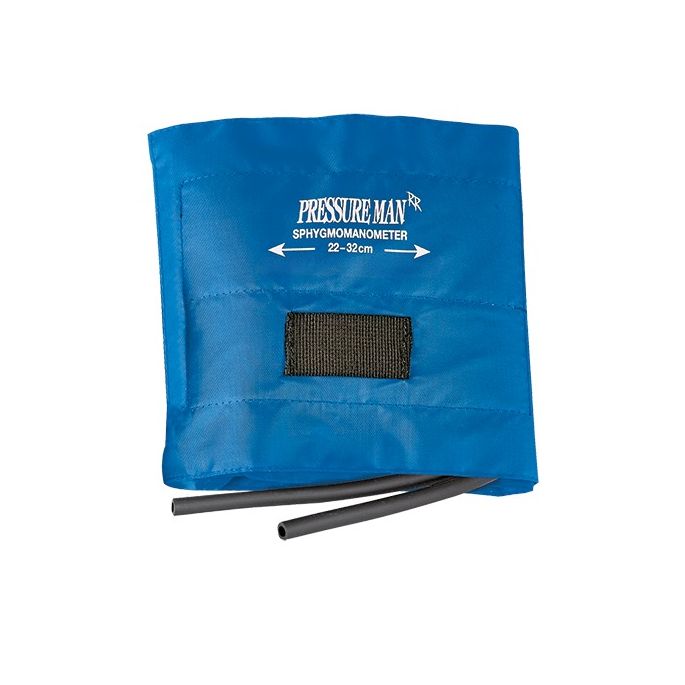 Pressure Man II Chrome-Line bloeddrukmeter met grijze klittenbandmanchet