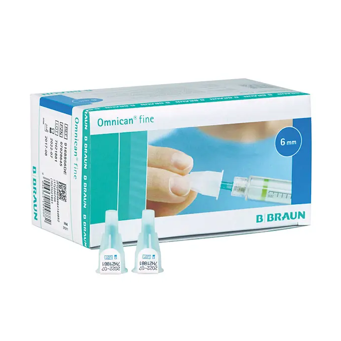 B.Braun Omnican Fine pennaalden 31G, 6 x 0,25 mm, 100 stuks