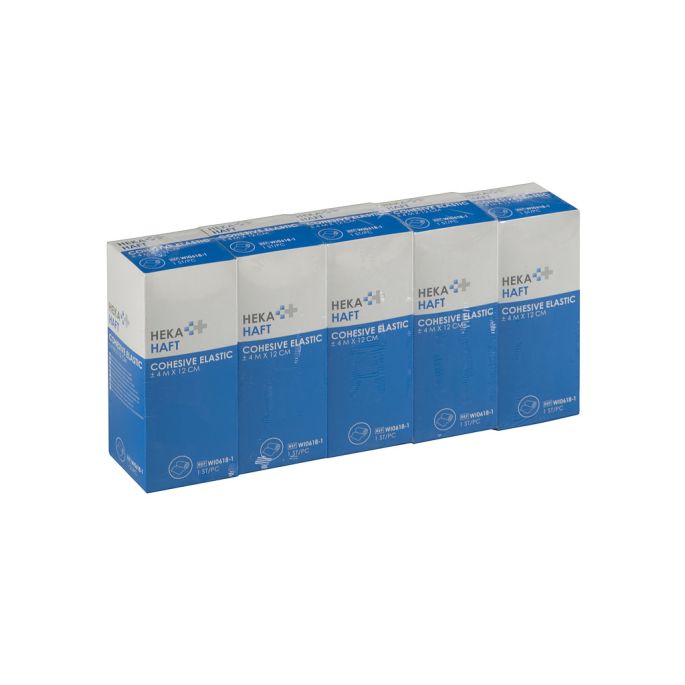 HEKA Haft Cohesive windsel 4 m x 12 cm, 5 stuks