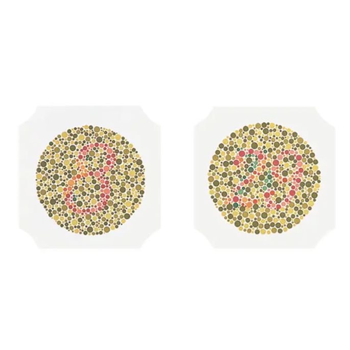 Ishihara kleurenblindheid test, 14 kaarten
